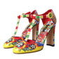 Multicolor Carretto T-strap Sandals Shoes