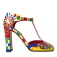 Multicolor Carretto T-strap Sandals Shoes