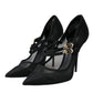 Black Mesh Mary Janes Heels Pumps Shoes