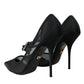Black Mesh Mary Janes Heels Pumps Shoes