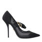 Black Mesh Mary Janes Heels Pumps Shoes