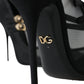 Black Mesh Mary Janes Heels Pumps Shoes