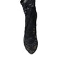 Black Stretch Taormina Lace Boots Shoes