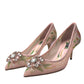 Pink Floral Crystal Bellucci Pumps Shoes