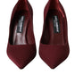 Bordeaux Stilettos Heels Pumps Shoes