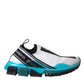 Black White Blue Slip On Sorrento Sneakers Shoes