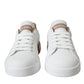 White Portofino Leather Logo Sneaker Shoes