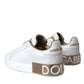 White Portofino Leather Logo Sneaker Shoes