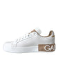 White Portofino Leather Logo Sneaker Shoes