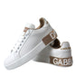 White Portofino Leather Logo Sneaker Shoes