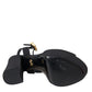Black Leather Platform Heels Sandals Shoes