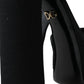 Black Leather Platform Heels Sandals Shoes