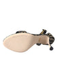 Gold Leopard Lurex High Heel Sandals Shoes