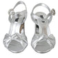 Silver Crystal Ankle Strap Keira Sandal Shoes
