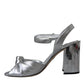 Silver Crystal Ankle Strap Keira Sandal Shoes