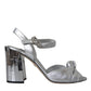Silver Crystal Ankle Strap Keira Sandal Shoes