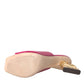 Fuchsia DG Logo Heels Slides Sandals Shoes