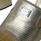 Gold Leather Slides Heels Sandals Shoes