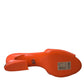 Orange DG Logo Slides Heels Sandals Shoes