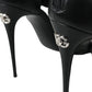 Black Leather Keira Heels Sandals Shoes