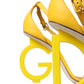Yellow Leather DG Heels Sandals Shoes