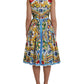 Multicolor Majolica A-line Sleeveless Dress