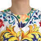 Multicolor Majolica A-line Sleeveless Dress