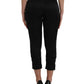 Black High Waist Capri Cropped Pants