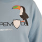 Light Blue Cotton Logo Long Sleeves Pullover Sweater