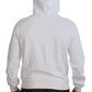 White Caesar Cotton Hooded Sweatshirt Sweater