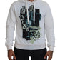 White Caesar Cotton Hooded Sweatshirt Sweater