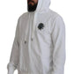 White Cotton Hooded Sweatshirt Logo Sweater