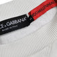 White Embossed Logo Cotton Men Sweatshirt Sweater