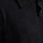 Black DG Logo Silk Jacquard Polo T-shirt