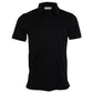 Black Logo Collared Cotton Polo Men T-shirt