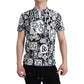 Black White Logo Short Sleeves Polo T-shirt