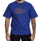 Blue Logo Print Crewneck Cotton T-shirt