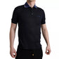 Polo Navy Blue Collared Silk Men T-shirt