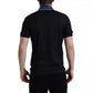 Polo Navy Blue Collared Silk Men T-shirt