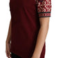 Maroon DG Mania Print Crew Neck T-shirt Top