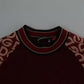 Maroon DG Mania Print Crew Neck T-shirt Top