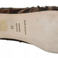Brown Leopard Silk Ballerina Flats Shoes