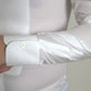 White Bib Cotton Poplin Men Formal GOLD Shirt