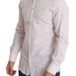 Light Pink Cotton Men Formal GOLD Dress Shirt