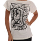 Cap Sleeve Top with Signature Print
