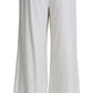 White Wide Leg Virgin Wool Pants