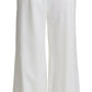 White Wide Leg Virgin Wool Pants