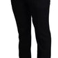 Black Cotton Stretch Dress Formal Pants