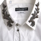 White GOLD Logo Cotton Long Sleeves Shirt