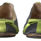 Black Green Loafers Ballerina Flats Shoes